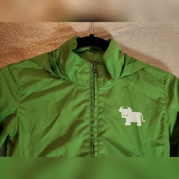 Giordana Junior Windbreaker - Size 3-4 Years Green Hooded - Picture 2 of 7